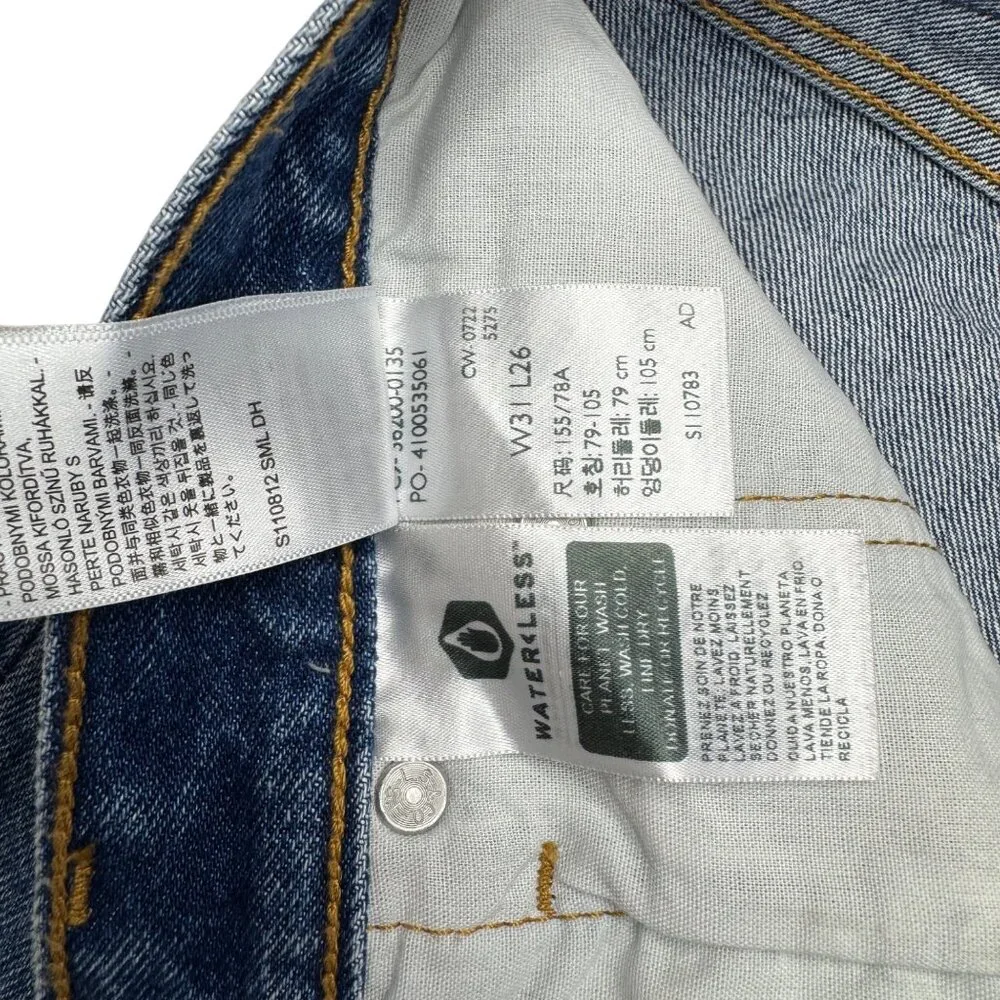 Levi's Premium 501 Womens Blue Jean Pants Distressed Button Fly, Size 31/26 NWT - Picture 9 of 13